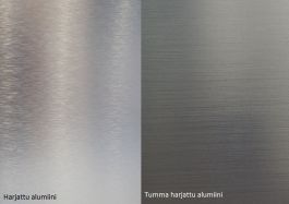 Keittiön välitilalevy Alumocci 1220X3050 Harjattu alumiini/Tumma harjattu alumiini 