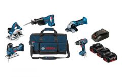 Bosch Akkukonesarja 5 Konetta, 3 Kpl 4,0Ah akuilla + laukku