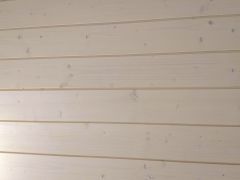 Puupaneeli valkovahattu mänty päätypontattu STS Premium 14X120 